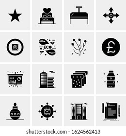 Business Icon Set. 16 Universal Icons Vector. Creative Beauitful Icon Illustration to use in Print and Web Related project.