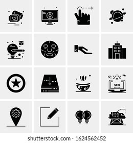 Business Icon Set. 16 Universal Icons Vector. Creative Beauitful Icon Illustration to use in Print and Web Related project.
