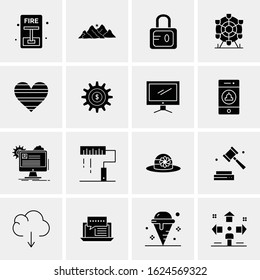 Business Icon Set. 16 Universal Icons Vector. Creative Beauitful Icon Illustration to use in Print and Web Related project.