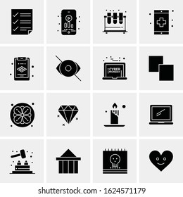 Business Icon Set. 16 Universal Icons Vector. Creative Beauitful Icon Illustration to use in Print and Web Related project.