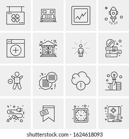 Business Icon Set. 16 Universal Icons Vector. Creative Beauitful Icon Illustration to use in Print and Web Related project.