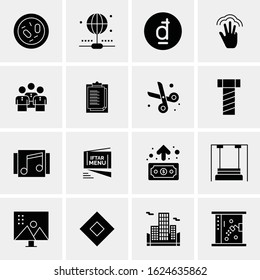 Business Icon Set. 16 Universal Icons Vector. Creative Beauitful Icon Illustration to use in Print and Web Related project.
