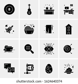 Business Icon Set. 16 Universal Icons Vector. Creative Beauitful Icon Illustration to use in Print and Web Related project.