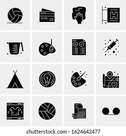 Business Icon Set. 16 Universal Icons Vector. Creative Beauitful Icon Illustration to use in Print and Web Related project.