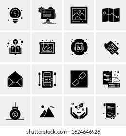 Business Icon Set. 16 Universal Icons Vector. Creative Beauitful Icon Illustration to use in Print and Web Related project.
