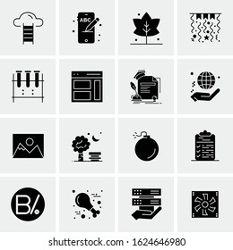 Business Icon Set. 16 Universal Icons Vector. Creative Beauitful Icon Illustration to use in Print and Web Related project.