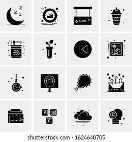 Business Icon Set. 16 Universal Icons Vector. Creative Beauitful Icon Illustration to use in Print and Web Related project.
