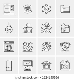 Business Icon Set. 16 Universal Icons Vector. Creative Beauitful Icon Illustration to use in Print and Web Related project.