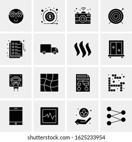 Business Icon Set. 16 Universal Icons Vector. Creative Beauitful Icon Illustration to use in Print and Web Related project.