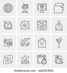 Business Icon Set. 16 Universal Icons Vector. Creative Beauitful Icon Illustration to use in Print and Web Related project.