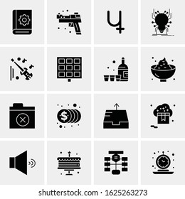 Business Icon Set. 16 Universal Icons Vector. Creative Beauitful Icon Illustration to use in Print and Web Related project.