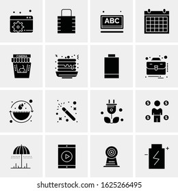 Business Icon Set. 16 Universal Icons Vector. Creative Beauitful Icon Illustration to use in Print and Web Related project.