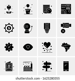 Business Icon Set. 16 Universal Icons Vector. Creative Beauitful Icon Illustration to use in Print and Web Related project.