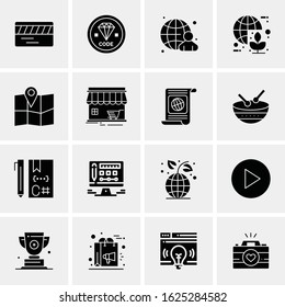 Business Icon Set. 16 Universal Icons Vector. Creative Beauitful Icon Illustration to use in Print and Web Related project.