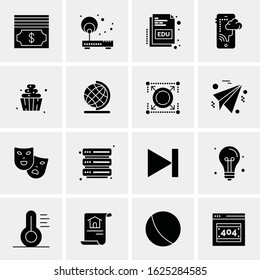 Business Icon Set. 16 Universal Icons Vector. Creative Beauitful Icon Illustration to use in Print and Web Related project.