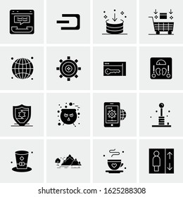 Business Icon Set. 16 Universal Icons Vector. Creative Beauitful Icon Illustration to use in Print and Web Related project.