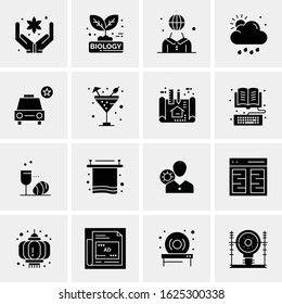 Business Icon Set. 16 Universal Icons Vector. Creative Beauitful Icon Illustration to use in Print and Web Related project.