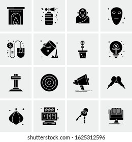 Business Icon Set. 16 Universal Icons Vector. Creative Beauitful Icon Illustration to use in Print and Web Related project.