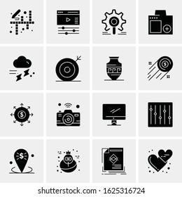 Business Icon Set. 16 Universal Icons Vector. Creative Beauitful Icon Illustration to use in Print and Web Related project.