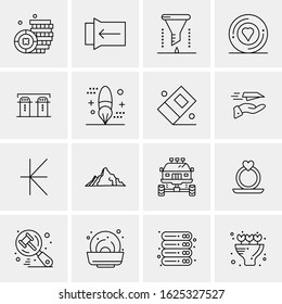 Business Icon Set. 16 Universal Icons Vector. Creative Beauitful Icon Illustration to use in Print and Web Related project.