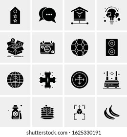 Business Icon Set. 16 Universal Icons Vector. Creative Beauitful Icon Illustration to use in Print and Web Related project.