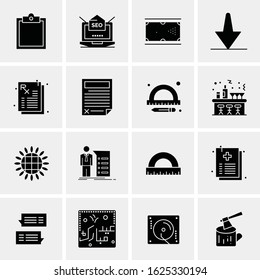 Business Icon Set. 16 Universal Icons Vector. Creative Beauitful Icon Illustration to use in Print and Web Related project.