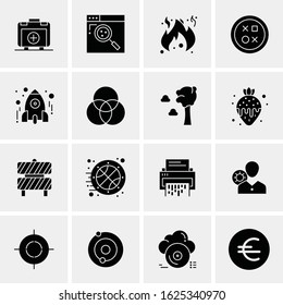 Business Icon Set. 16 Universal Icons Vector. Creative Beauitful Icon Illustration to use in Print and Web Related project.