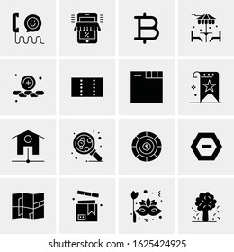 Business Icon Set. 16 Universal Icons Vector. Creative Beauitful Icon Illustration to use in Print and Web Related project.
