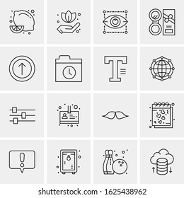 Business Icon Set. 16 Universal Icons Vector. Creative Beauitful Icon Illustration to use in Print and Web Related project.