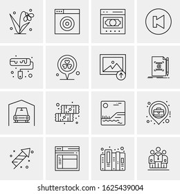Business Icon Set. 16 Universal Icons Vector. Creative Beauitful Icon Illustration to use in Print and Web Related project.