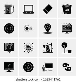 Business Icon Set. 16 Universal Icons Vector. Creative Beauitful Icon Illustration to use in Print and Web Related project.