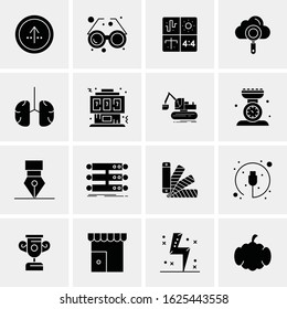 Business Icon Set. 16 Universal Icons Vector. Creative Beauitful Icon Illustration to use in Print and Web Related project.