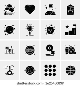 Business Icon Set. 16 Universal Icons Vector. Creative Beauitful Icon Illustration to use in Print and Web Related project.