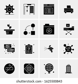 Business Icon Set. 16 Universal Icons Vector. Creative Beauitful Icon Illustration to use in Print and Web Related project.