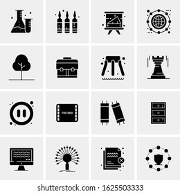 Business Icon Set. 16 Universal Icons Vector. Creative Beauitful Icon Illustration to use in Print and Web Related project.