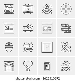 Business Icon Set. 16 Universal Icons Vector. Creative Beauitful Icon Illustration to use in Print and Web Related project.