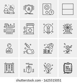 Business Icon Set. 16 Universal Icons Vector. Creative Beauitful Icon Illustration to use in Print and Web Related project.