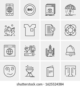 Business Icon Set. 16 Universal Icons Vector. Creative Beauitful Icon Illustration to use in Print and Web Related project.