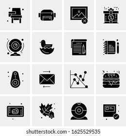 Business Icon Set. 16 Universal Icons Vector. Creative Beauitful Icon Illustration to use in Print and Web Related project.