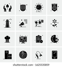 Business Icon Set. 16 Universal Icons Vector. Creative Beauitful Icon Illustration to use in Print and Web Related project.