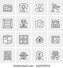 Business Icon Set. 16 Universal Icons Vector. Creative Beauitful Icon Illustration to use in Print and Web Related project.