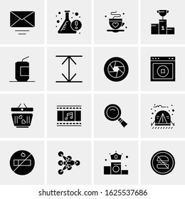 Business Icon Set. 16 Universal Icons Vector. Creative Beauitful Icon Illustration to use in Print and Web Related project.