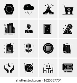 Business Icon Set. 16 Universal Icons Vector. Creative Beauitful Icon Illustration to use in Print and Web Related project.