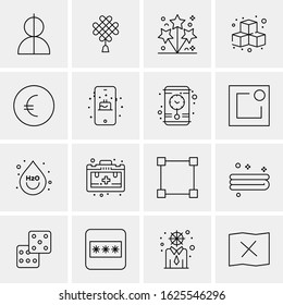Business Icon Set. 16 Universal Icons Vector. Creative Beauitful Icon Illustration to use in Print and Web Related project.