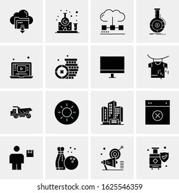 Business Icon Set. 16 Universal Icons Vector. Creative Beauitful Icon Illustration to use in Print and Web Related project.