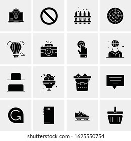 Business Icon Set. 16 Universal Icons Vector. Creative Beauitful Icon Illustration to use in Print and Web Related project.