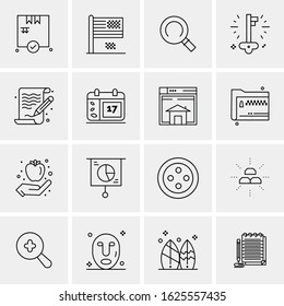 Business Icon Set. 16 Universal Icons Vector. Creative Beauitful Icon Illustration to use in Print and Web Related project.