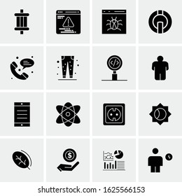 Business Icon Set. 16 Universal Icons Vector. Creative Beauitful Icon Illustration to use in Print and Web Related project.