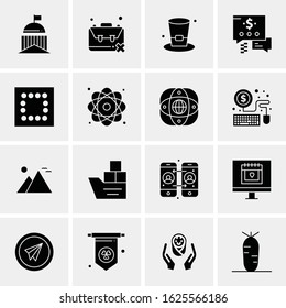 Business Icon Set. 16 Universal Icons Vector. Creative Beauitful Icon Illustration to use in Print and Web Related project.