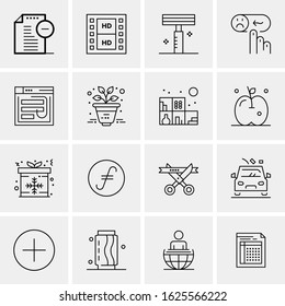 Business Icon Set. 16 Universal Icons Vector. Creative Beauitful Icon Illustration to use in Print and Web Related project.
